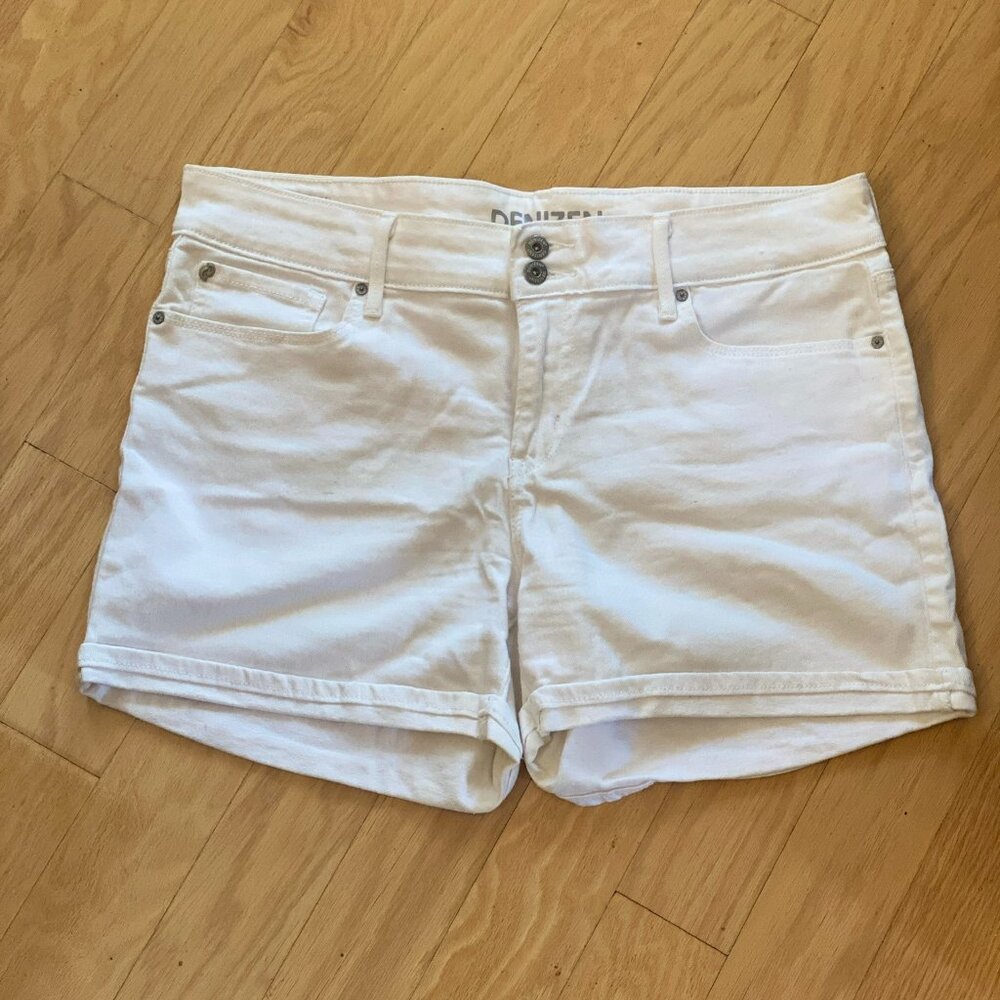 Denizen Levi White Jean Denim Shorts size 12